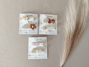 Aligatoriaus segtukai mergaitėms su dekoracijomis – trys rinkiniai