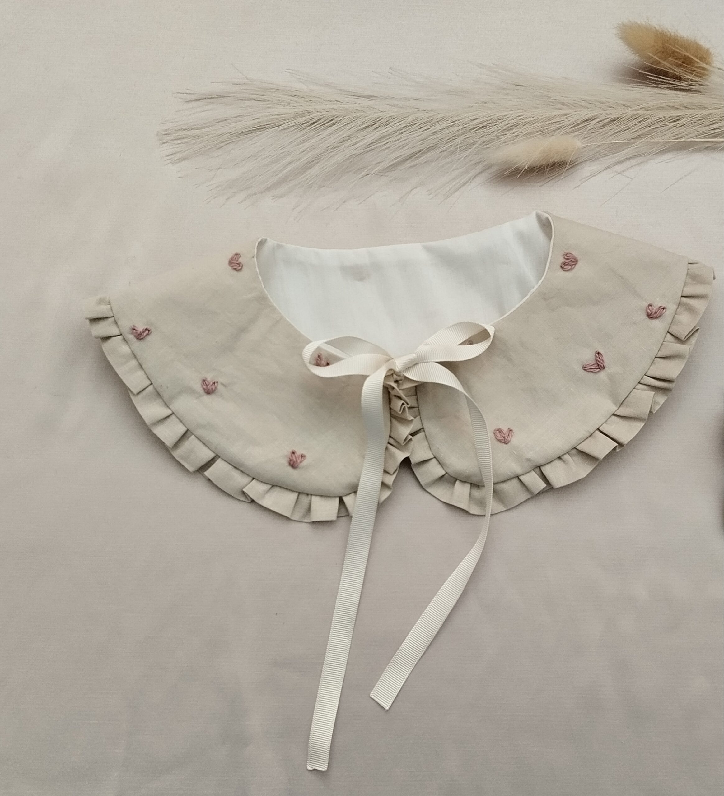 Medvilninė surišama apykaklė