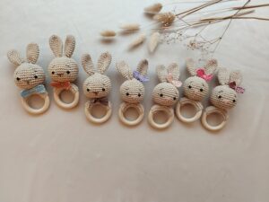 Barškutis – kramtukas Kiškutis kūdikiams, septyni barškučių variantai