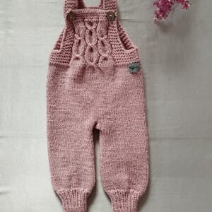 Megztas merino pusvilnės romperiukas