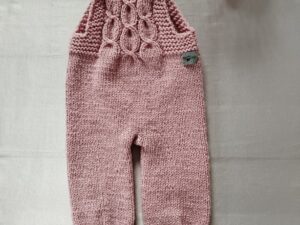 Megztas merino pusvilnės romperiukas