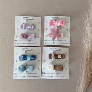 Rankų darbo plaukų segtukai mergaitėms.