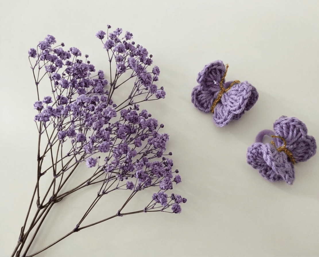 Plaukų gumelės mergaitėms violetinės spalvos